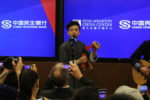 Left, Jin Yuchen, WG'14, and Liu Tianyi wow the audience with their musical talent.