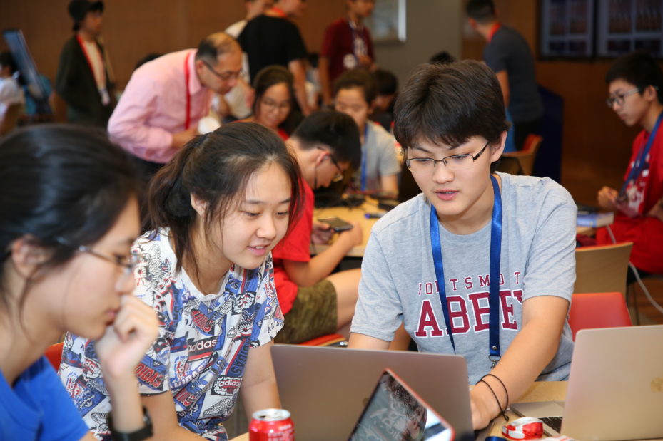 Participants of the AI summer camp working
